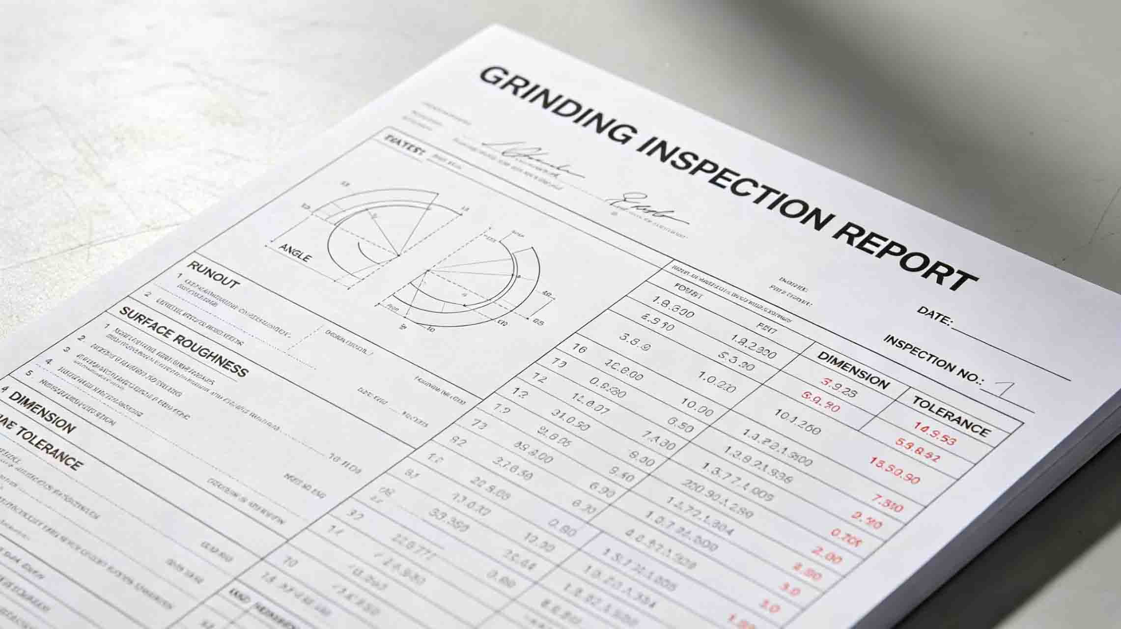 Resharpening report example image Resharpening report example image