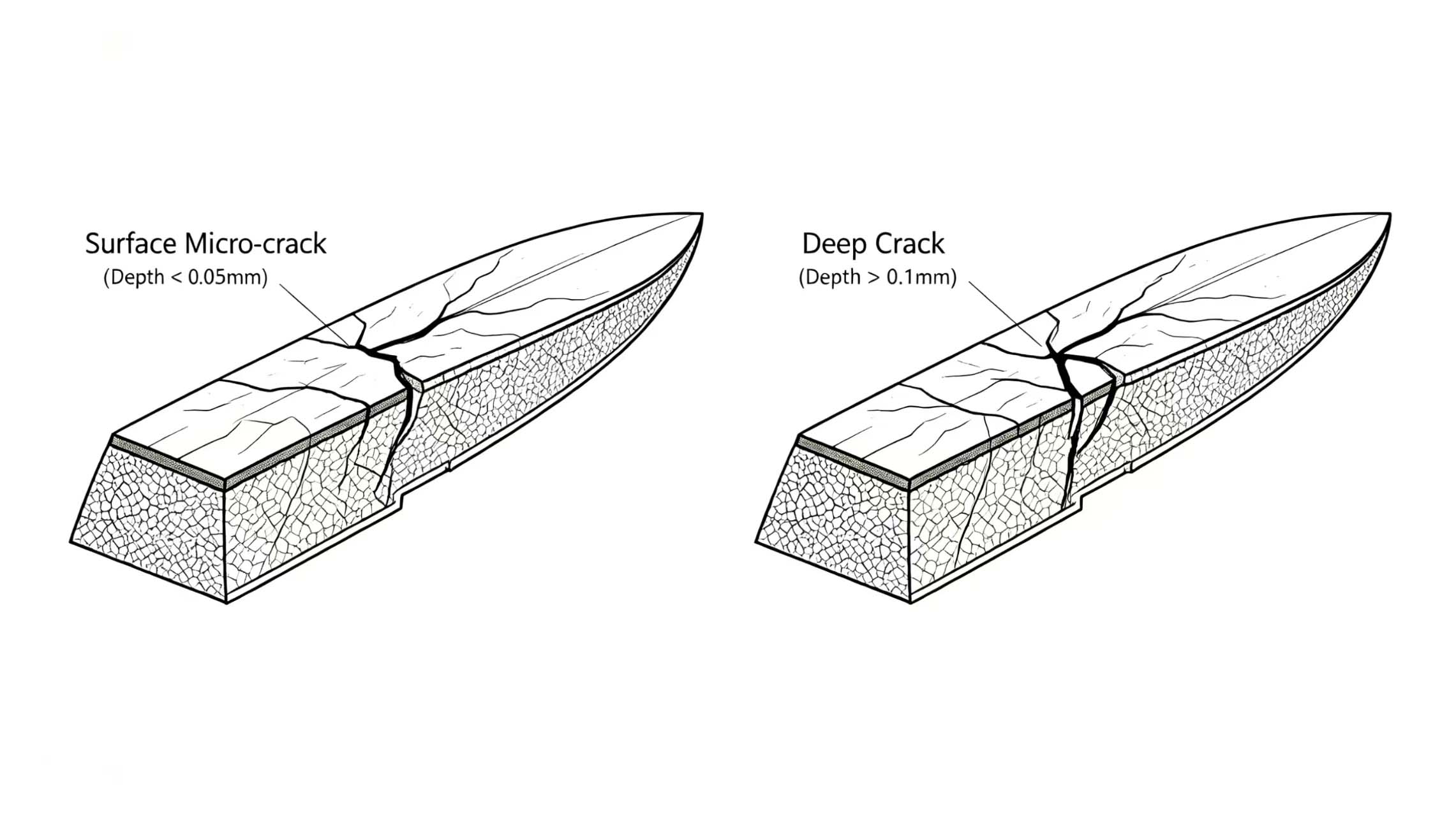 Crack type comparison image Crack type comparison image