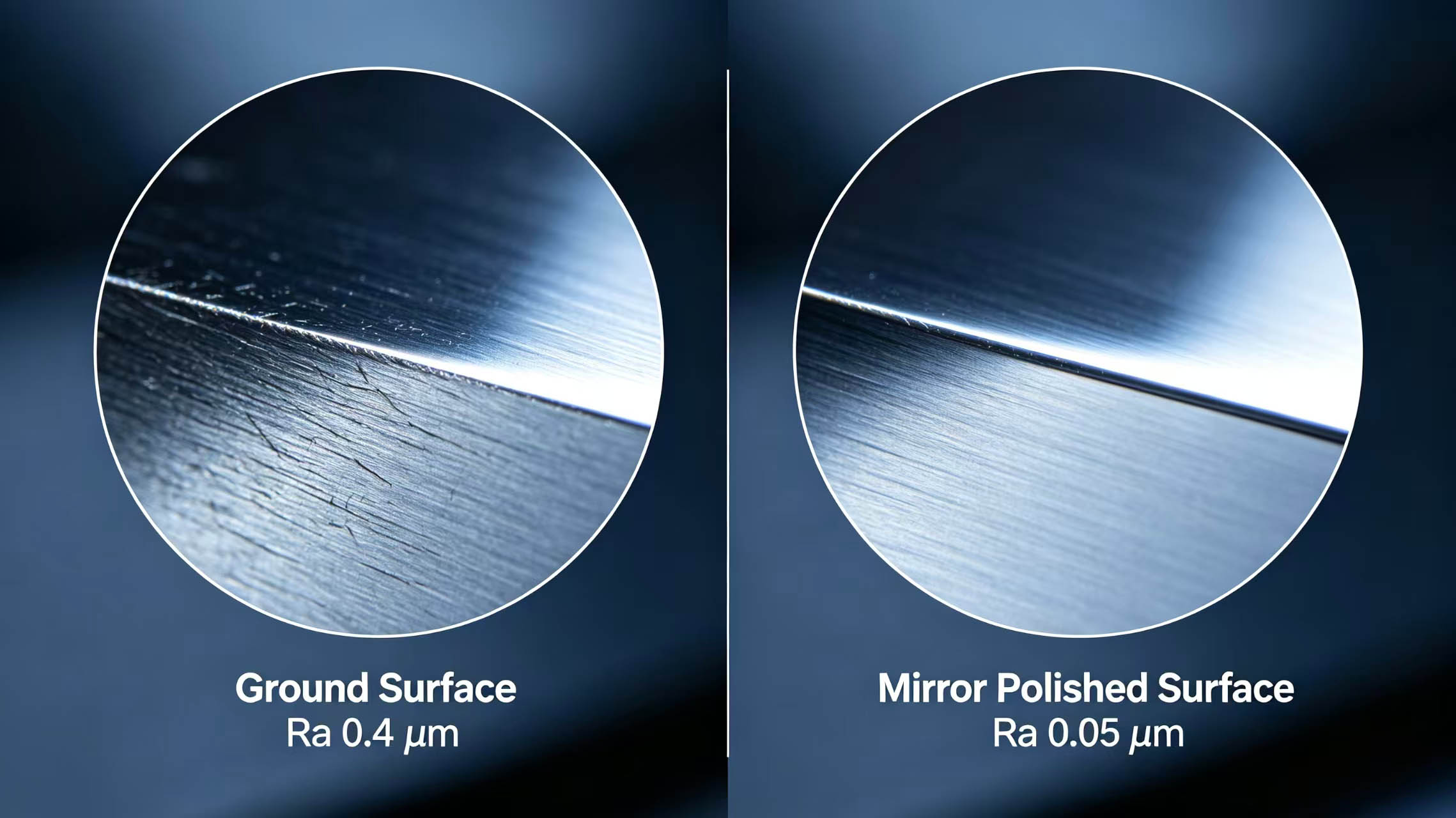 Surface finish comparison image