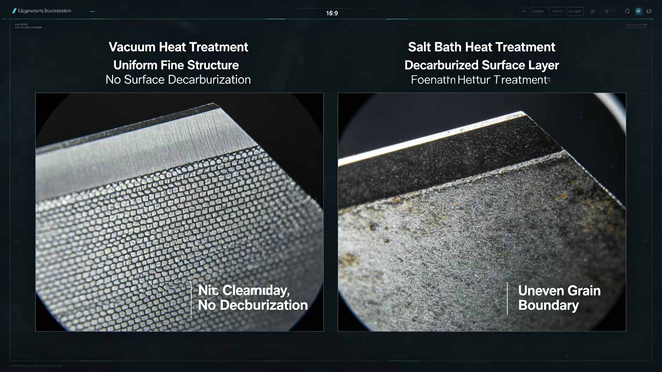 Metallographic structure comparison image