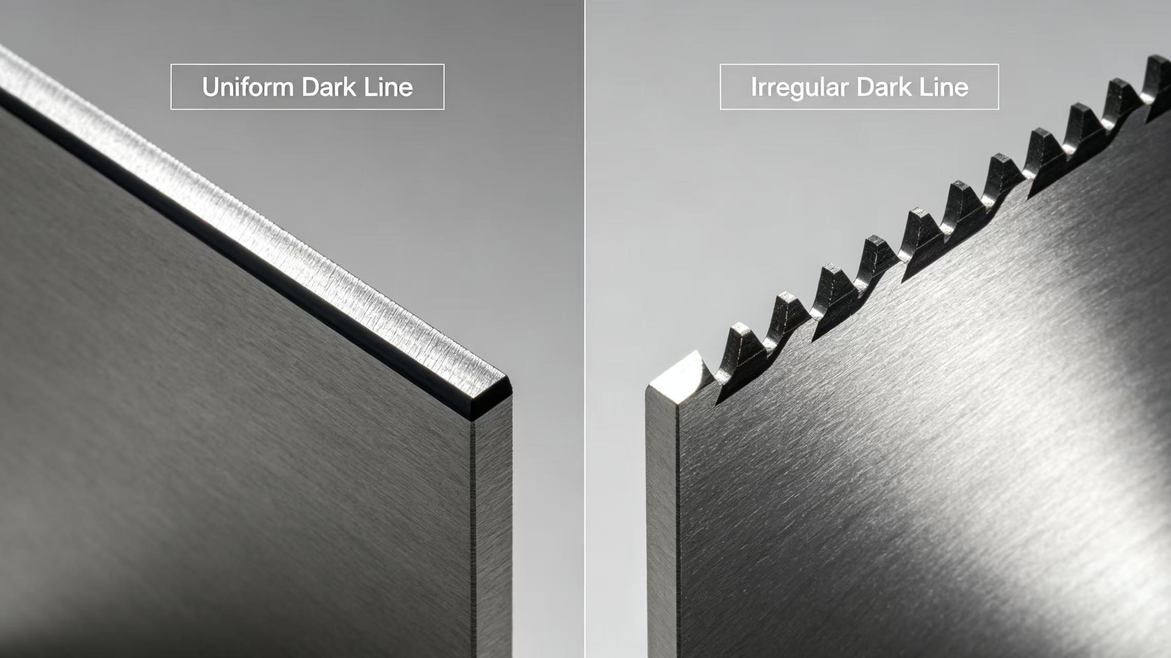 Edge dark line comparison image Edge dark line comparison image